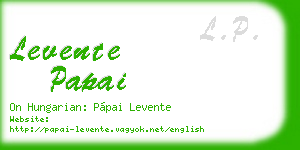 levente papai business card