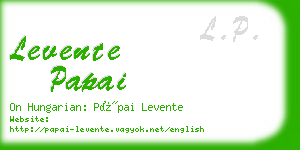 levente papai business card